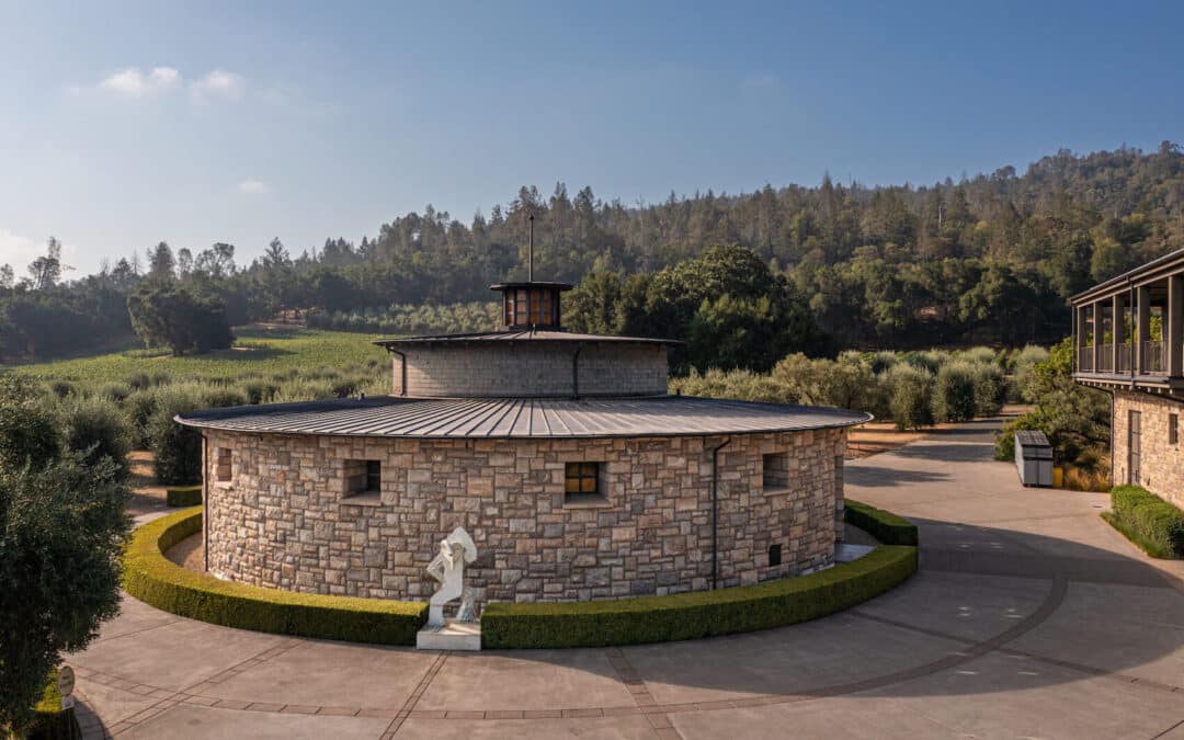 shot of the winery - barrel room from outside